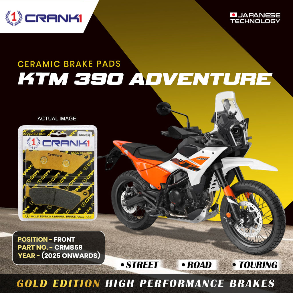 Ceramic Brake Pads For KTM 390 Adventure (2025 Onwards) - Front - CRM859 - 1 Set - CRANK1