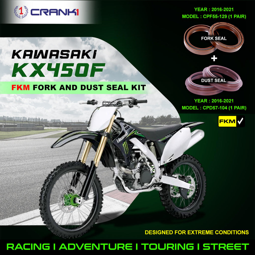 Fork And Dust Seals Kit For Kawasaki KX450F (2016-2021) - CRANK1