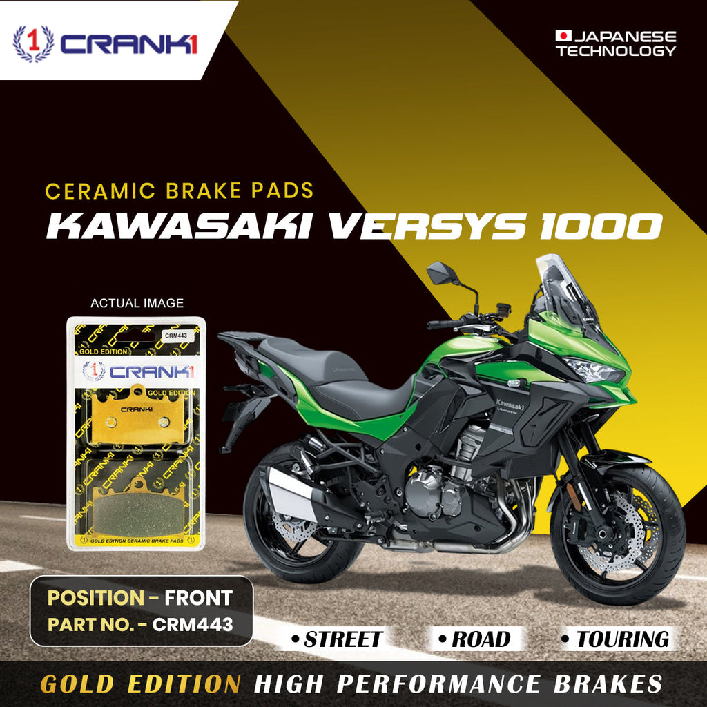 Ceramic Brake Pads For Kawasaki Versys 1000 - Front - CRM443 - 2 Sets - CRANK1
