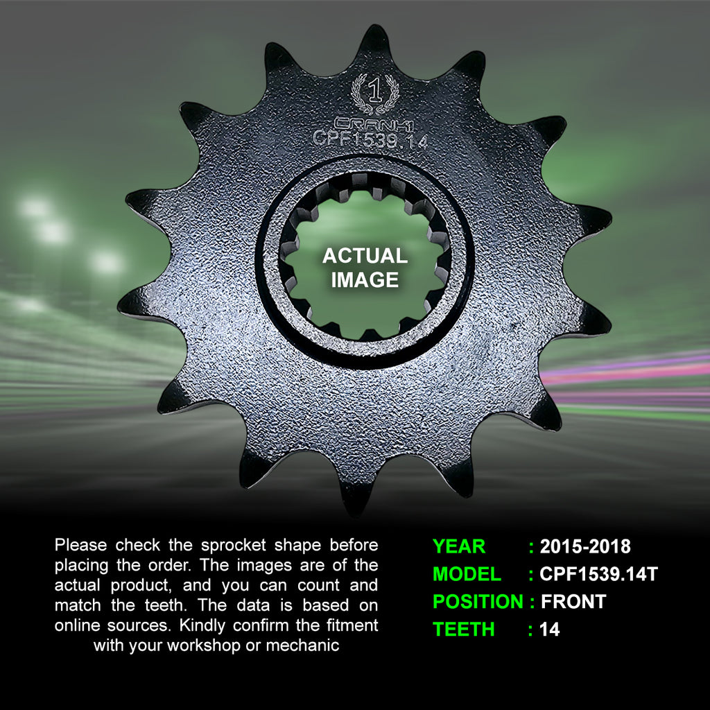 Sprocket For Kawasaki Z250 (2015-2018) - Front - CPF1539.14T - CRANK1