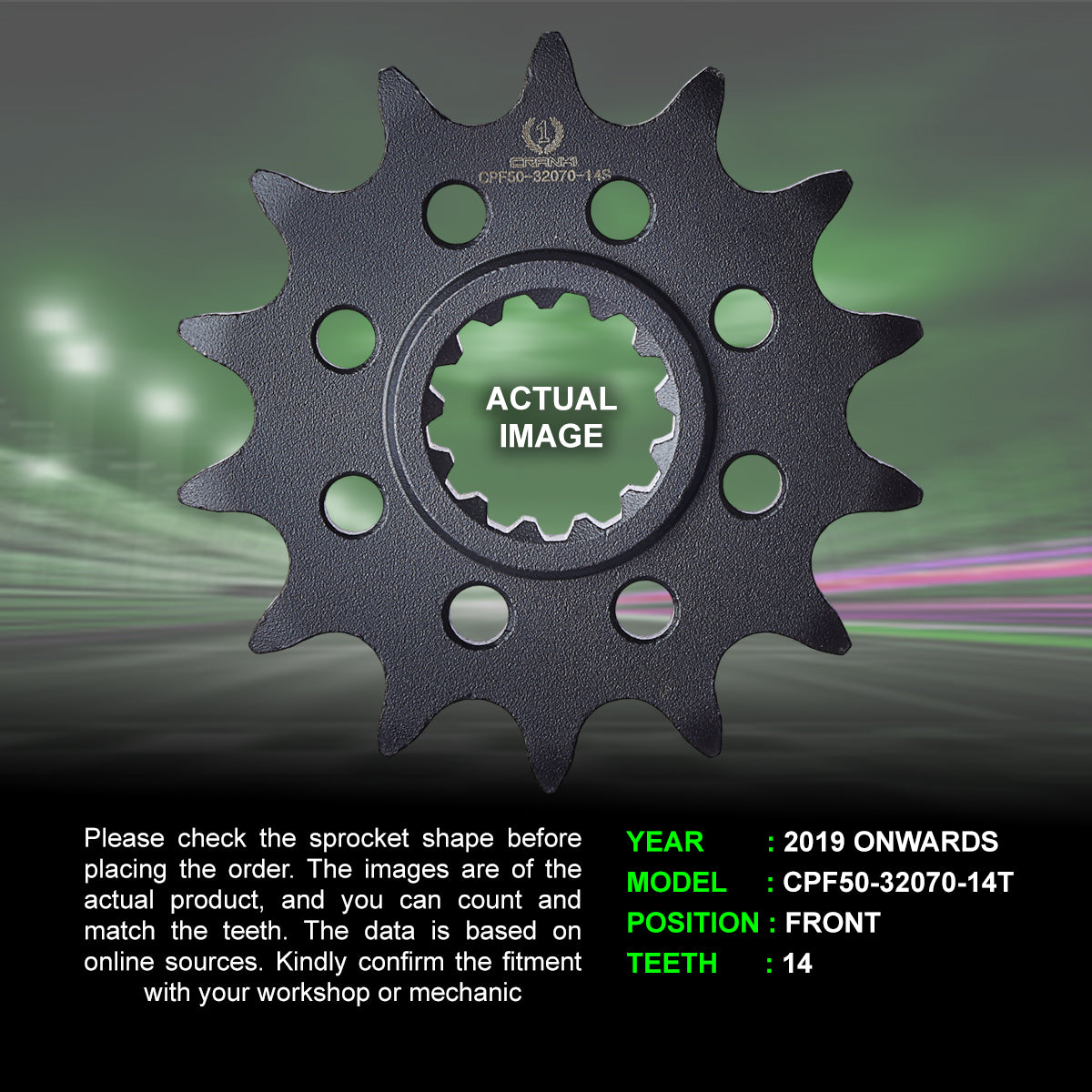 Chain And Sprocket Kit For Kawasaki Z400 (2019 Onwards) - CRANK1