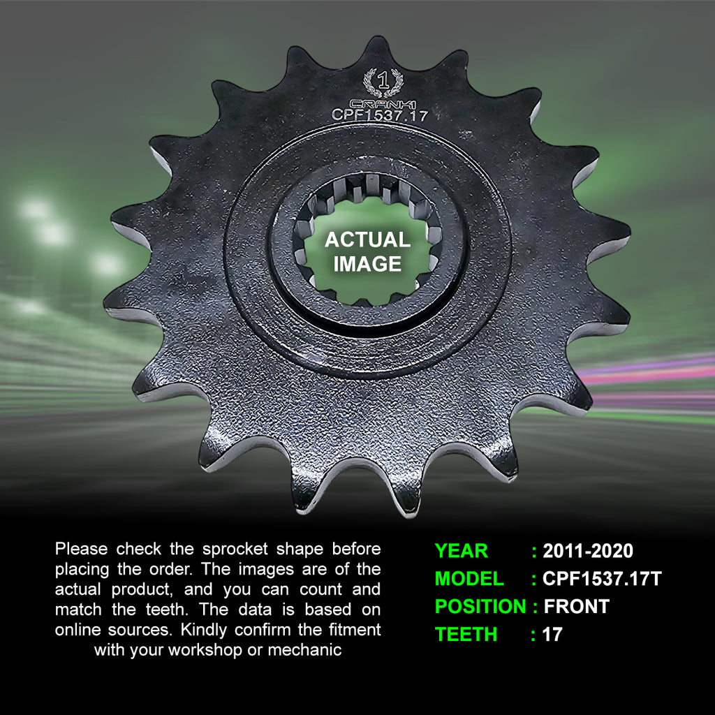 Sprocket For Kawasaki Ninja ZX-10R (2011-2020) - Front - CPF1537.17T - CRANK1