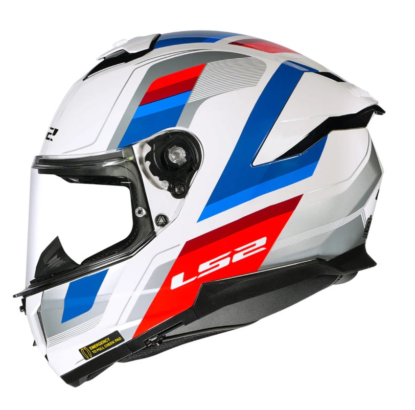 LS2 FF320 Stream II Vintage White Blue Red