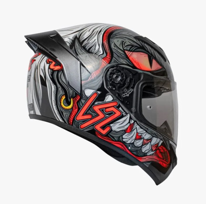 LS2 FF352 Rookie Fizzle Matt Black Red