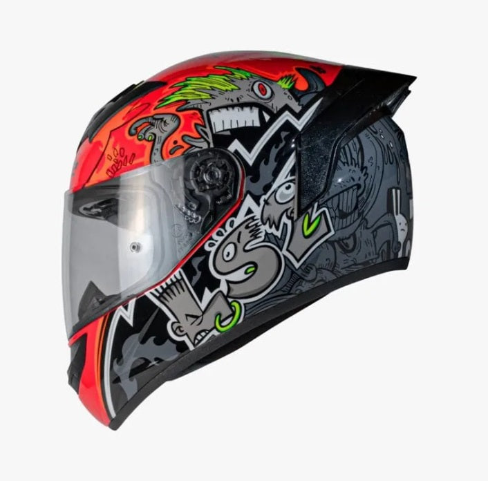 LS2 FF352 Rookie Hipst Matt Black Red