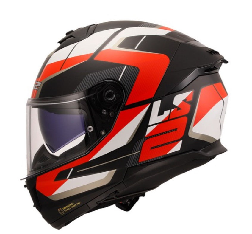 LS2 FF320 Stream II Road Gloss Black White Red – Bachoo Motor & Cycle Company