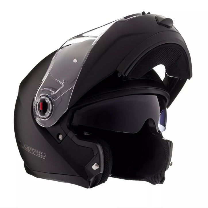 ls2 ff386 ride flip up helmet LS2 FF386 Easy Matt Black – Bachoo Motor & Cycle Company