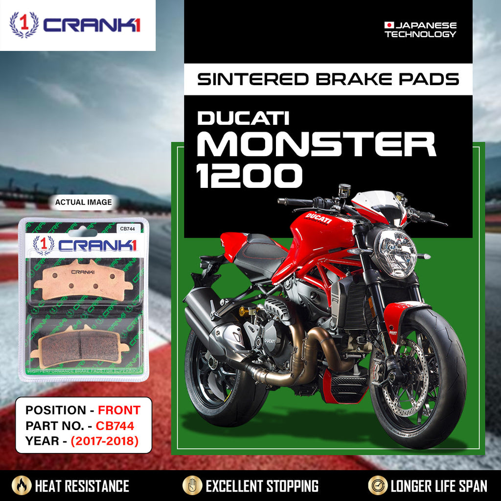 Sintered Brake Pads For Ducati Monster 1200 (2017-2018) - Front - CB744 - 2 Sets - CRANK1