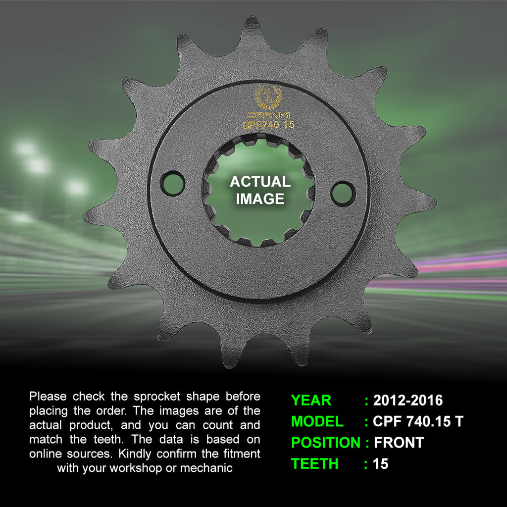 Sprocket For Ducati Monster 795 (2012-2016) - Front - CPF740.15T - CRANK1