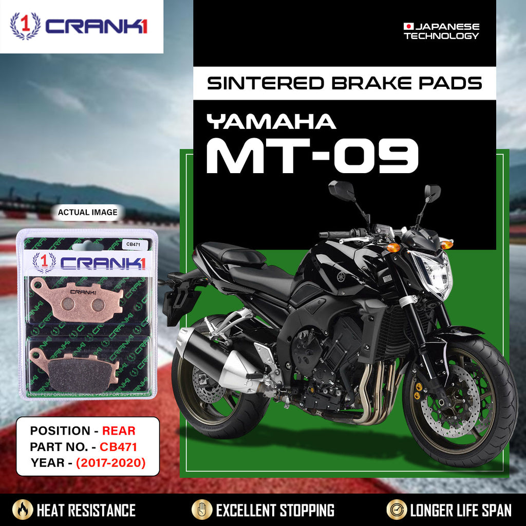 Sintered Brake Pads For Yamaha MT-09 (2017-2020) - Rear - CB471 - 1 Set - CRANK1