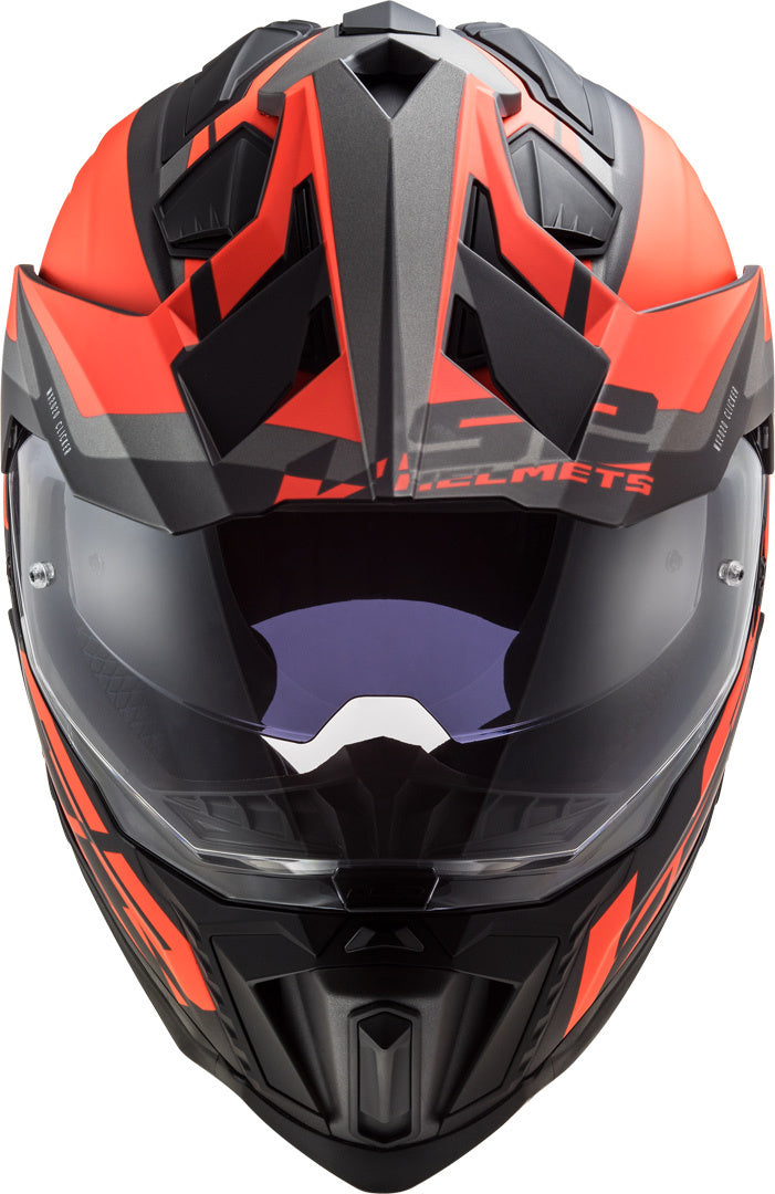 LS2 MX701 Explorer Alter Matt Black Fluorescent Orange