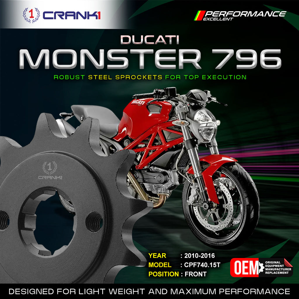 Sprocket For Ducati Monster 796 (2010-2016) - Front - CPF740.15T - CRANK1
