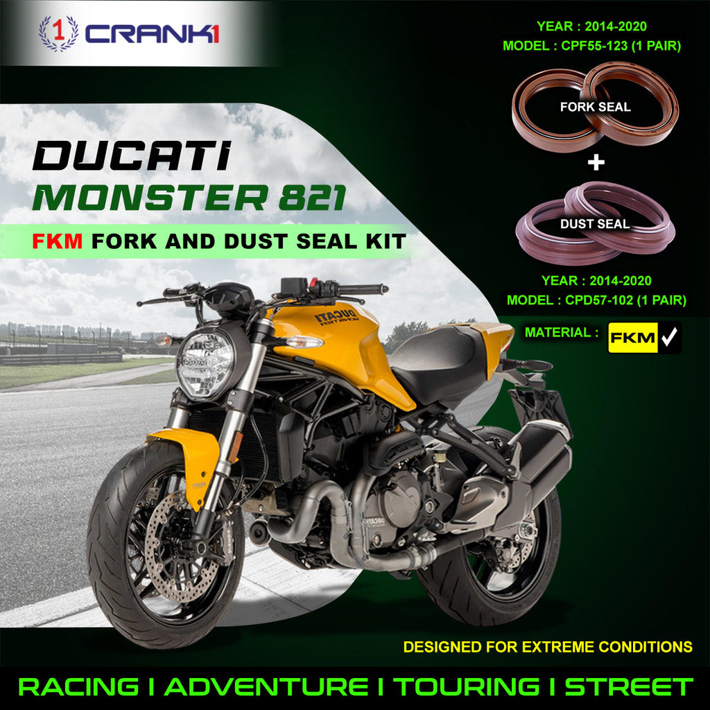 Fork And Dust Seals Kit For Ducati Monster 821 (2014-2020) - CRANK1
