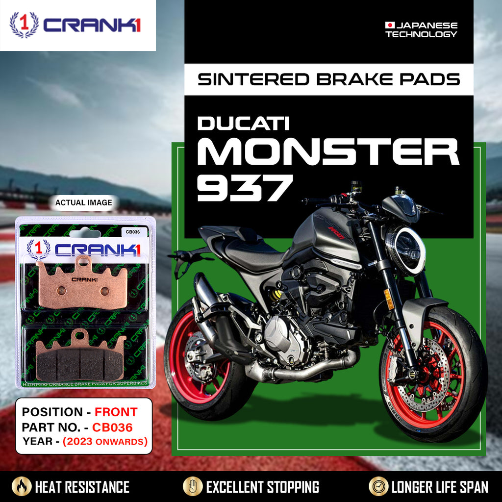 Sintered Brake Pads For Ducati Monster 937 (2023 onwards) - Front - CB036 - 2 Sets - CRANK1