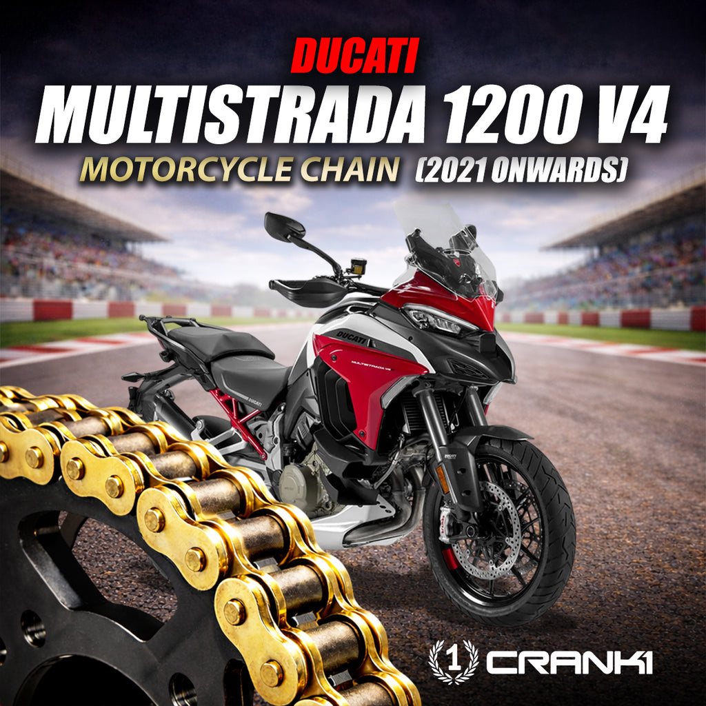 Chain For Ducati Multistrada 1200 V4 (2021 Onwards) - 525 Pitch x 124 Links Gold (ZVMX)  - CRANK1