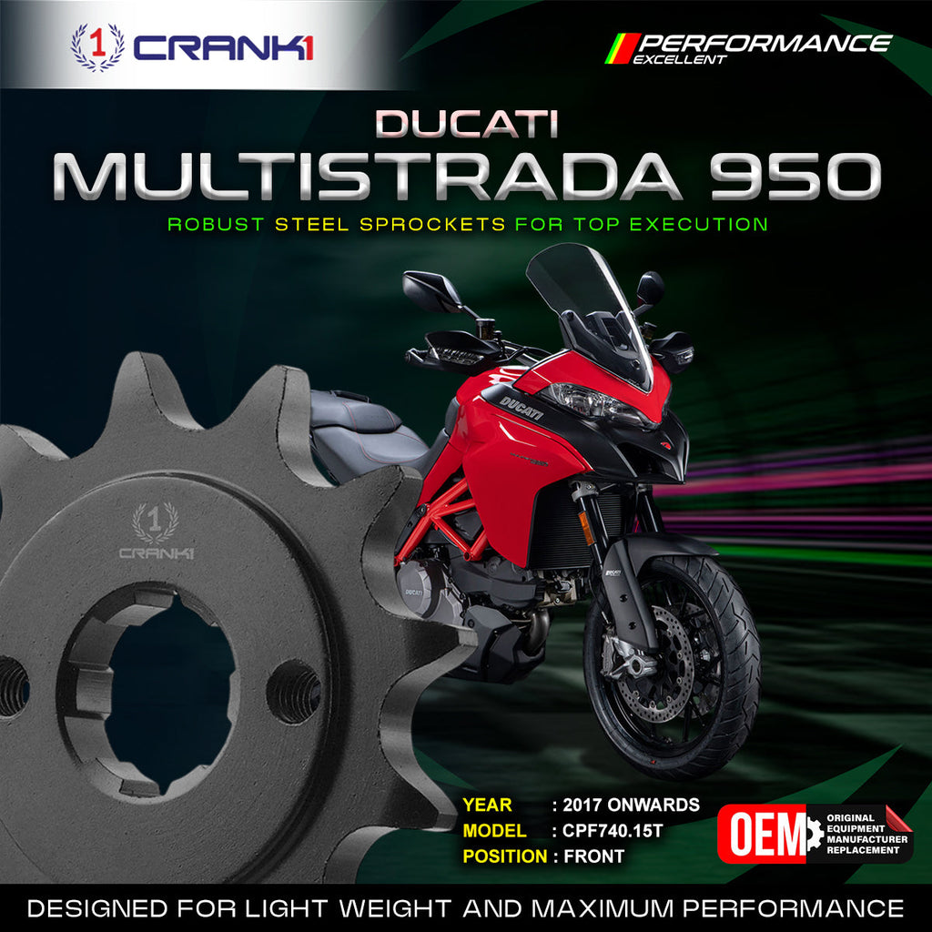 Sprocket For  Ducati Multistrada 950 (2017 Onwards) - Front - CPF740.15T - CRANK1