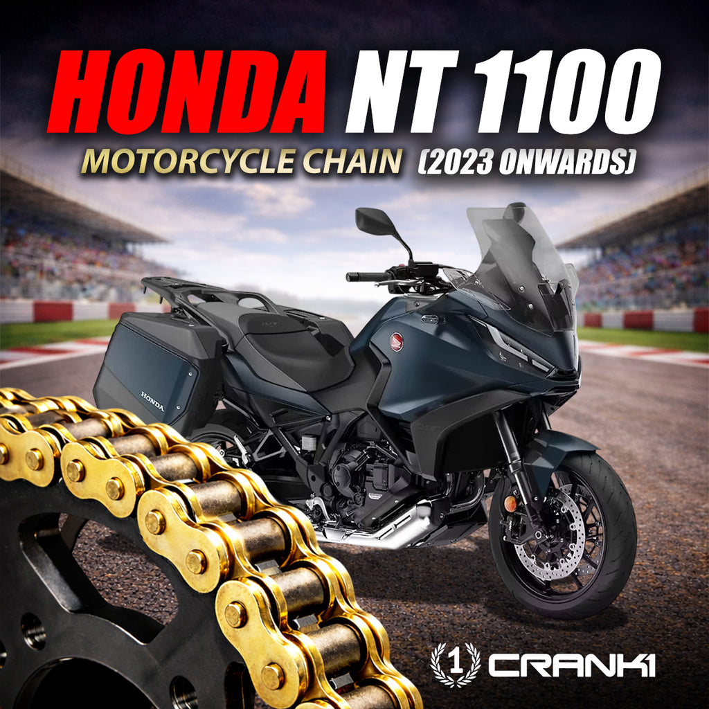 Chain For Honda NT 1100 (2023 Onwards) - 525 Pitch x 122 Links Gold (ZVMX) - CRANK1