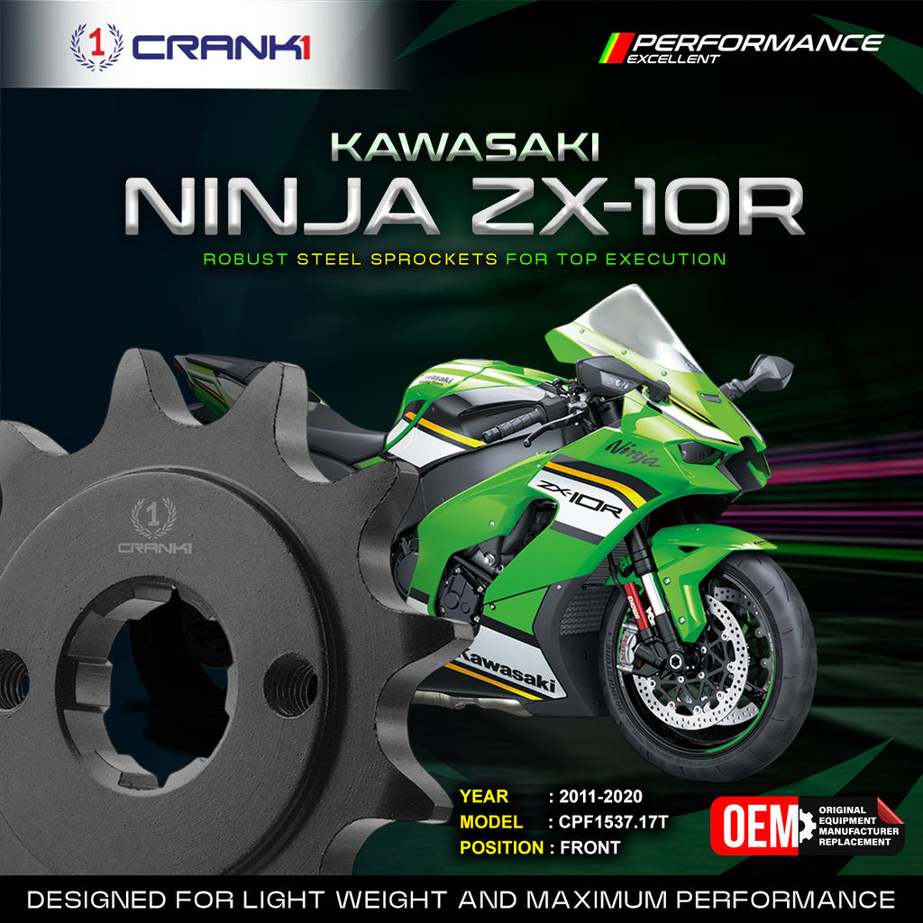 Sprocket For Kawasaki Ninja ZX-10R (2011-2020) - Front - CPF1537.17T - CRANK1