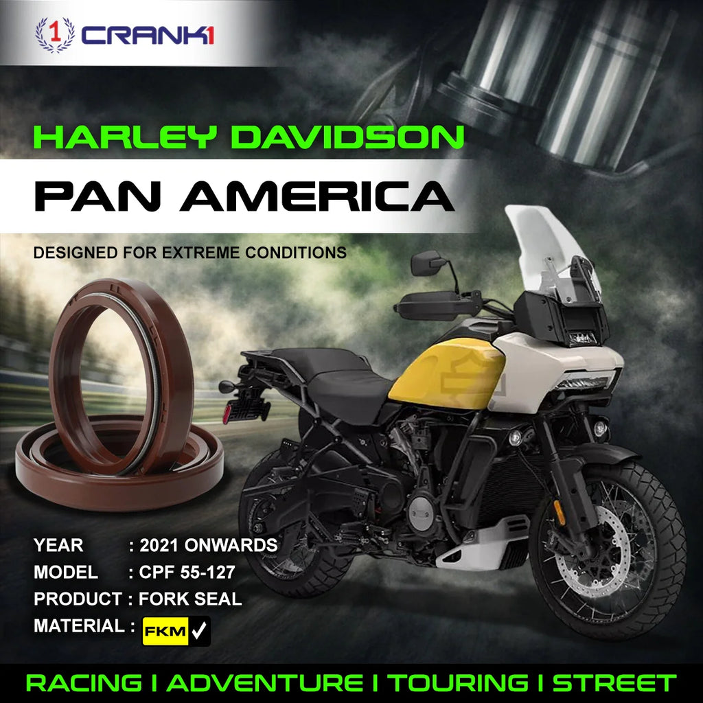 Fork Oil Seals Pair For Harley Davidson Pan America (2021 Onwards) - CPF55-127 - CRANK1