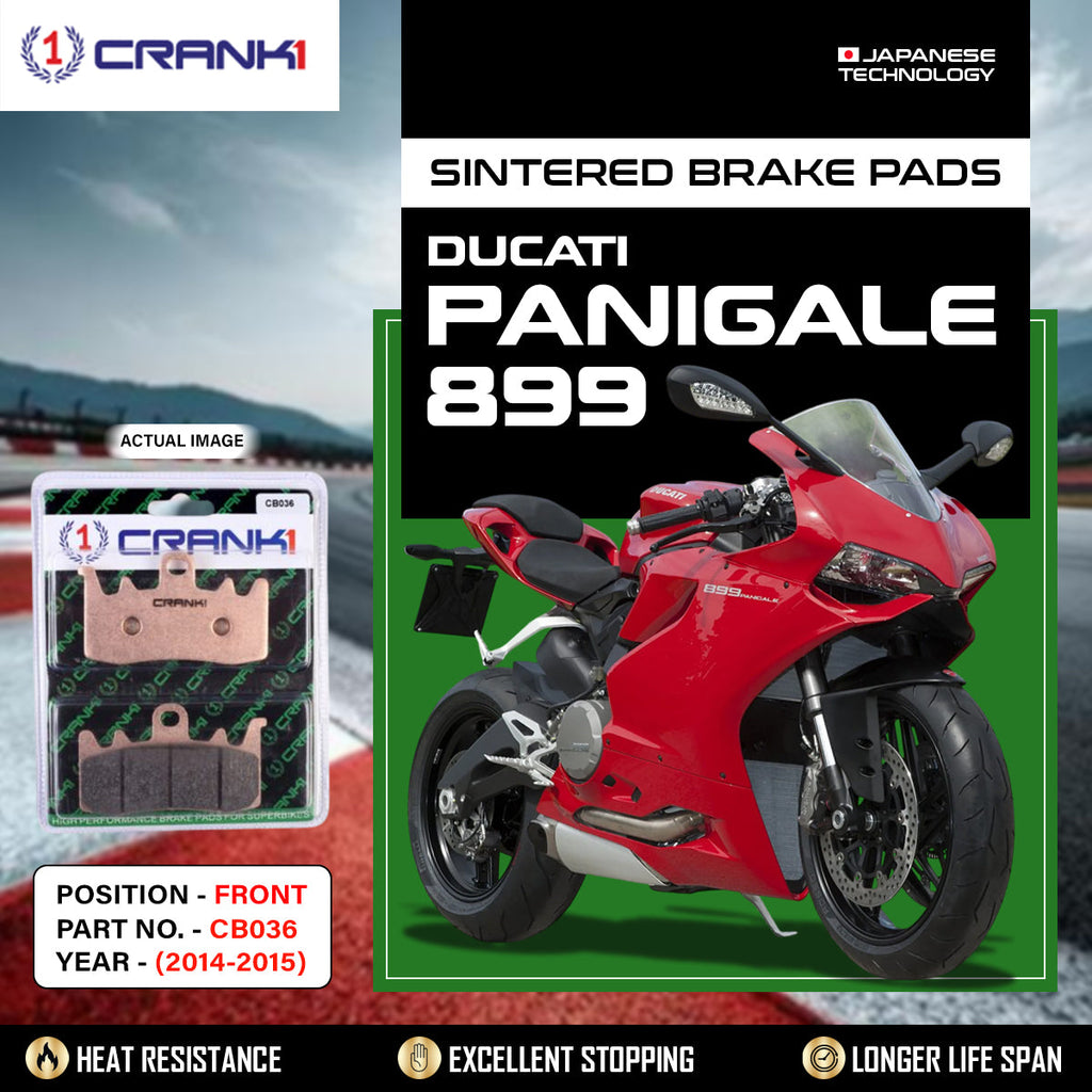 Sintered Brake Pads For Ducati Panigale 899 (2014-2015) - Front - CB036 - 2 Sets - CRANK1