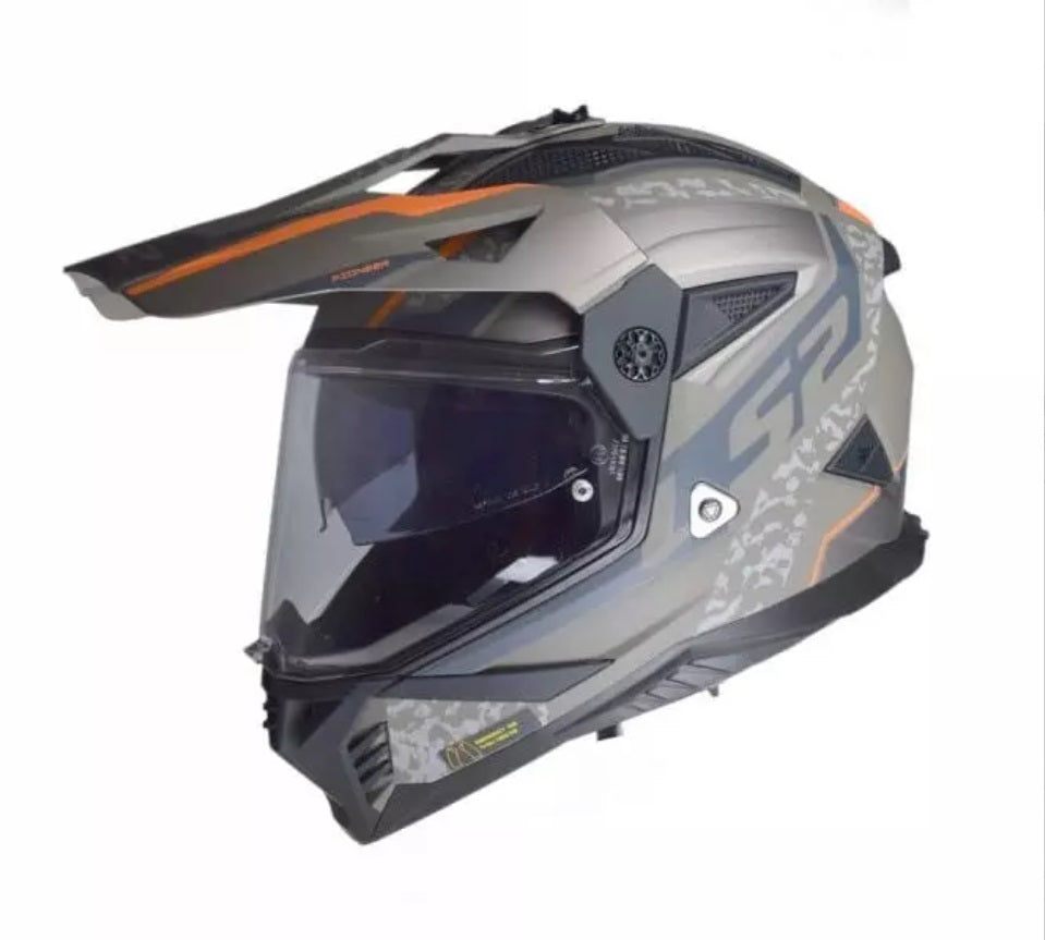 LS2 MX436 Pioneer II Crazy Devor Gloss Sand