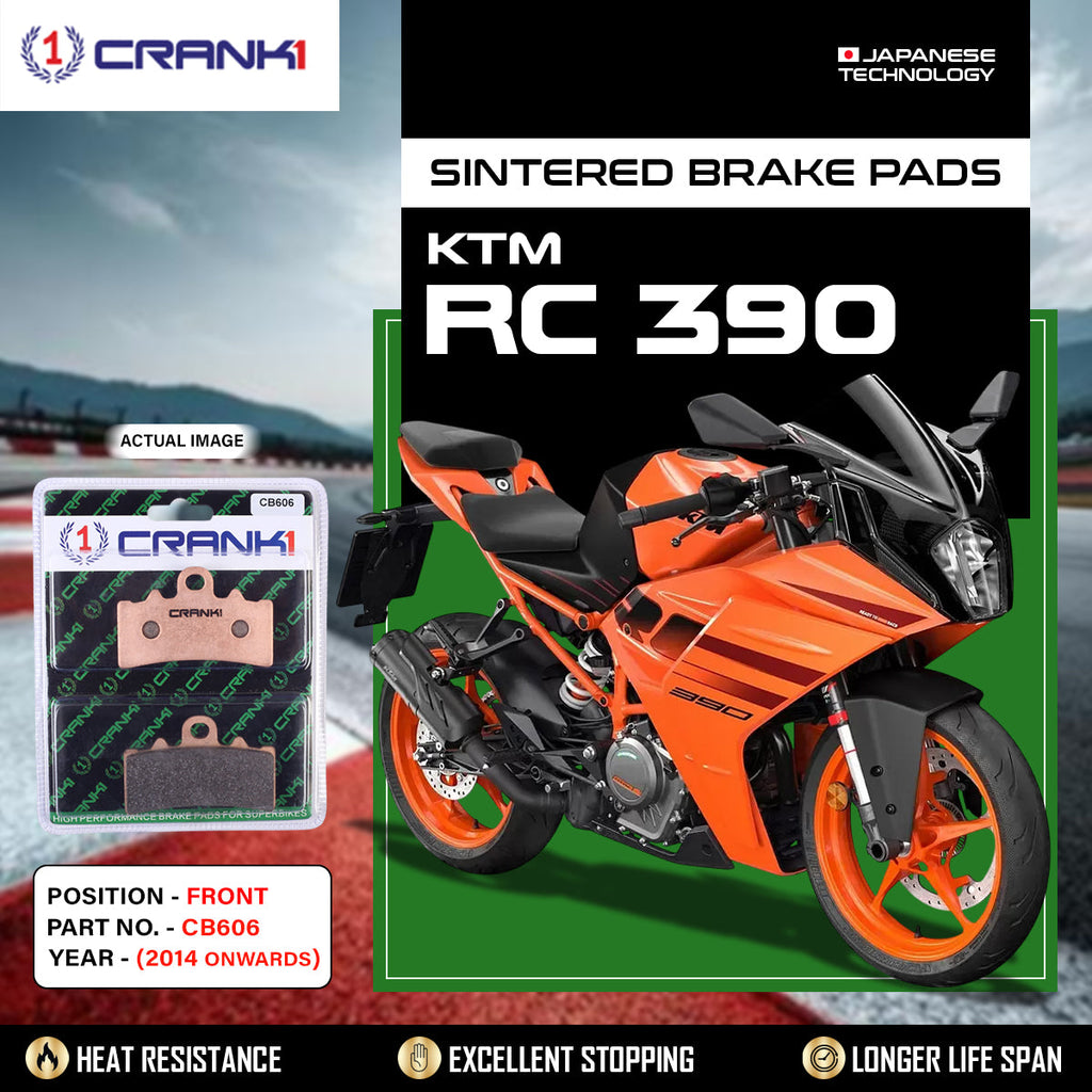 Sintered Brake Pads For KTM RC 390 (2014 Onwards) - Front - CB606 - 1 Set - CRANK1