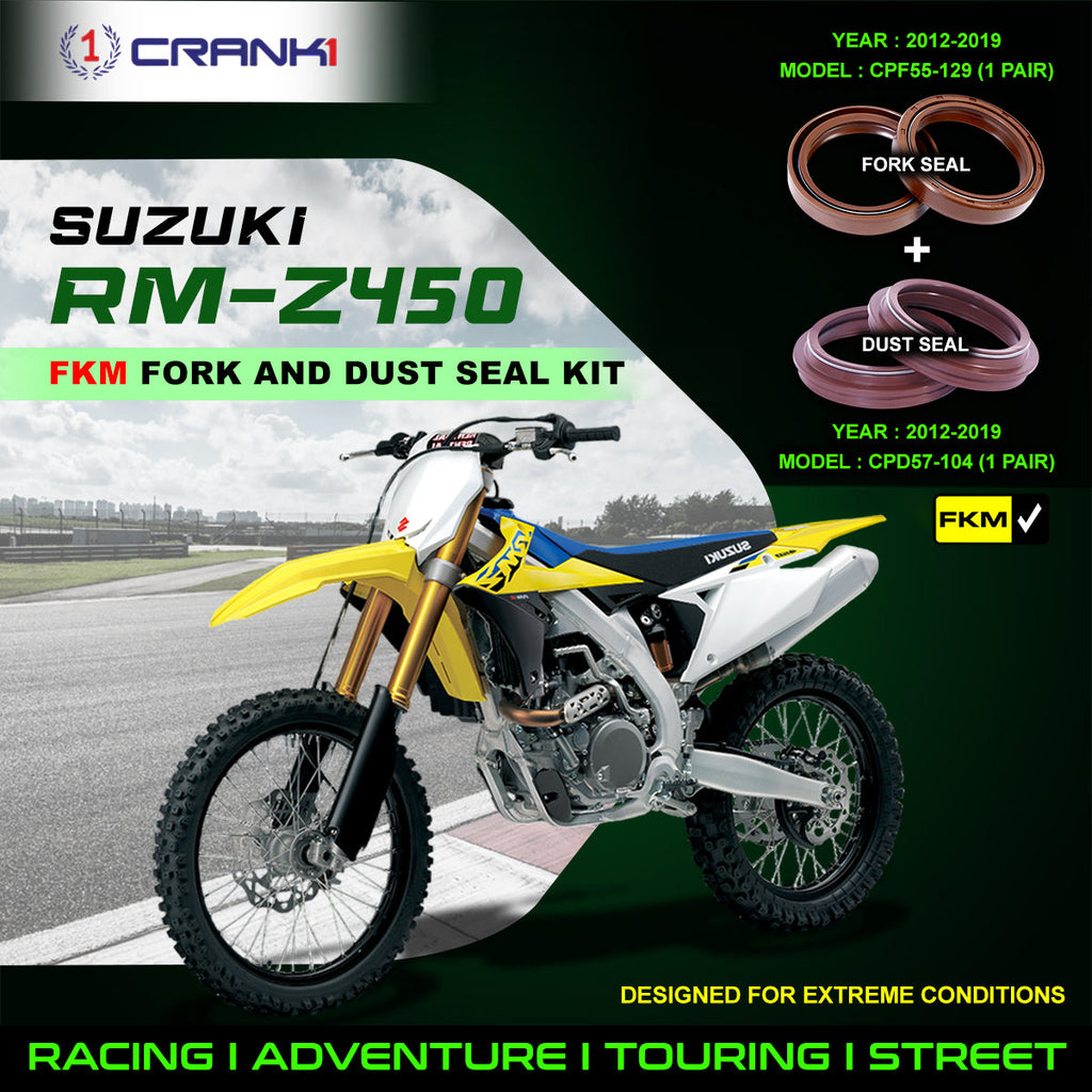 Fork And Dust Seals Kit For Suzuki RM-Z450 (2012-2019) - CRANK1