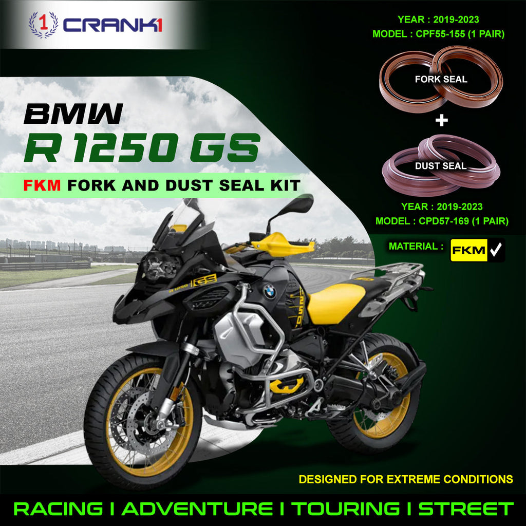 Fork And Dust Seals Kit For BMW R 1250 GS (2019-2023) - CRANK1