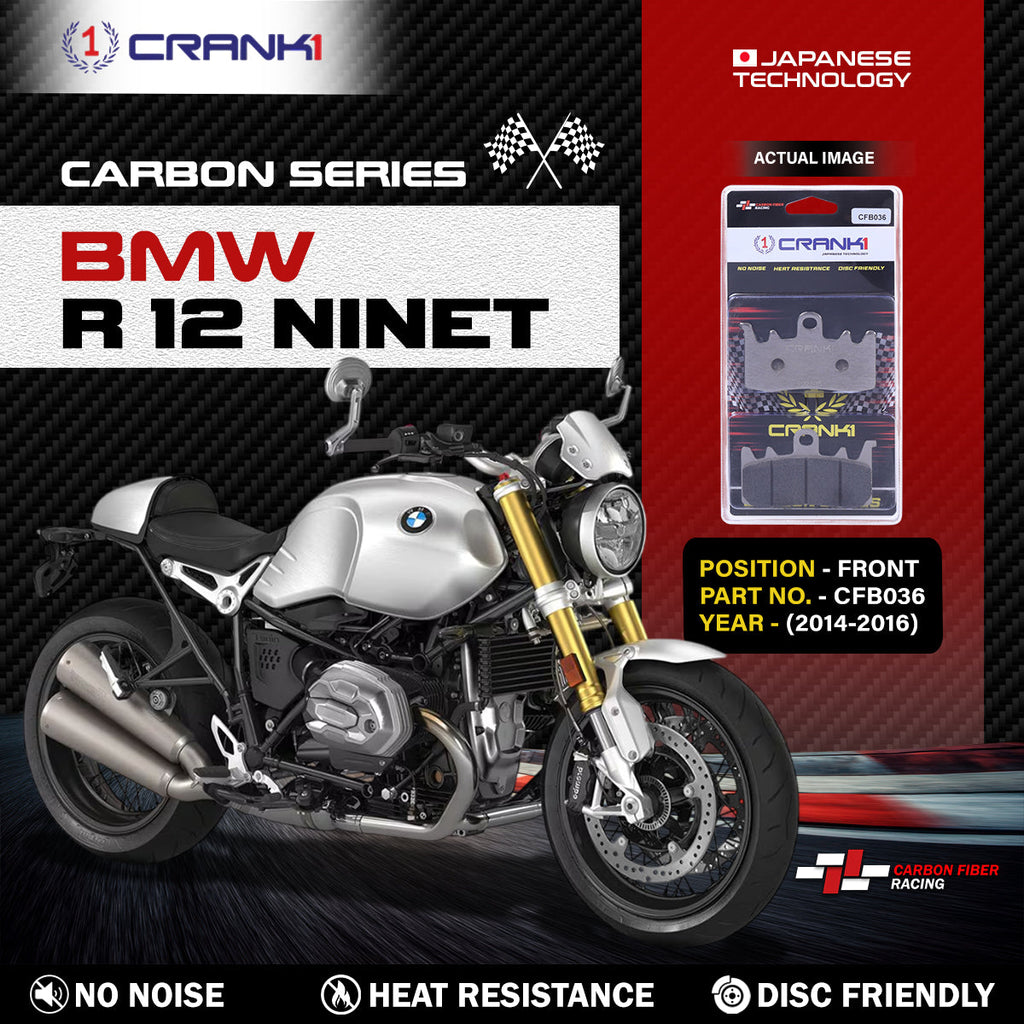 Carbon Brake Pads For BMW R 12 nineT (2014-2016) - Front - CFB036 - 2 Sets - CRANK1