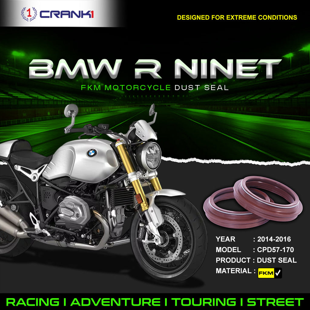 Fork Dust Seals Pair For BMW R nineT (2014-2016) - CPD57-170 - CRANK1