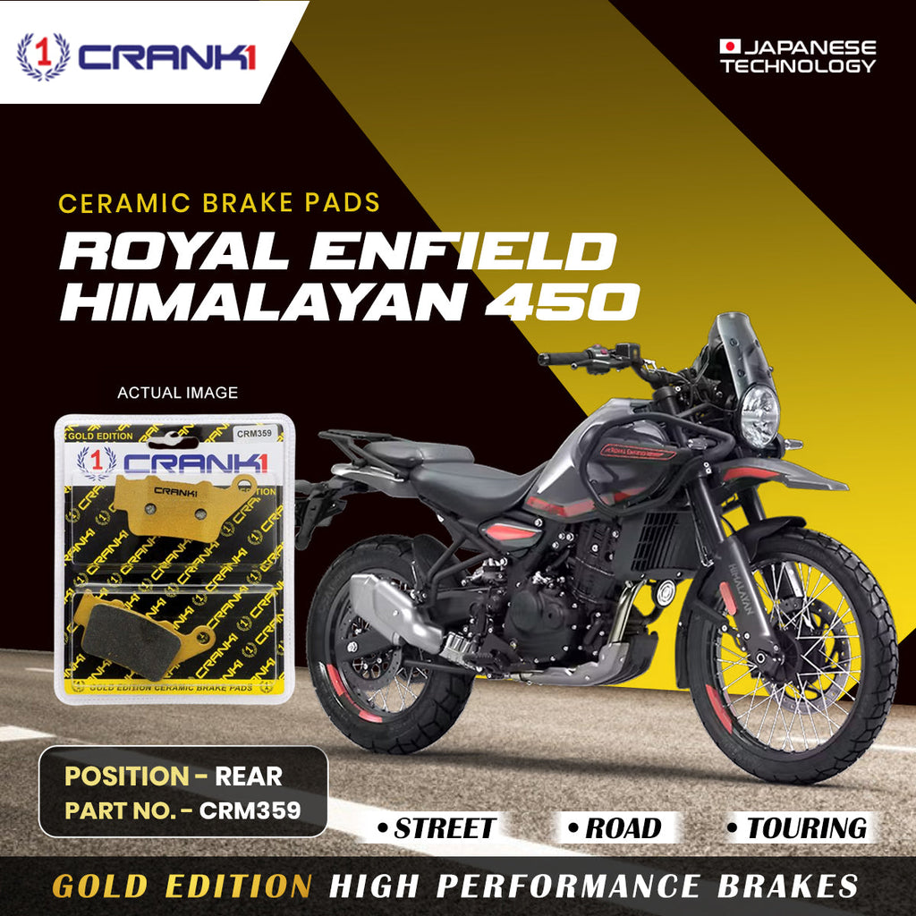 Ceramic Brake Pads For Royal Enfield Himalayan 450 - Rear - CRM359 - 1 Set - CRANK1