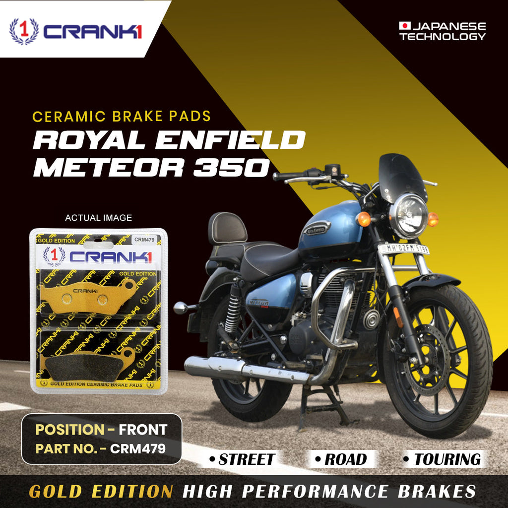 Ceramic Brake Pads For Royal Enfield Meteor 350 - Front - CRM479 - 1 Set - CRANK1