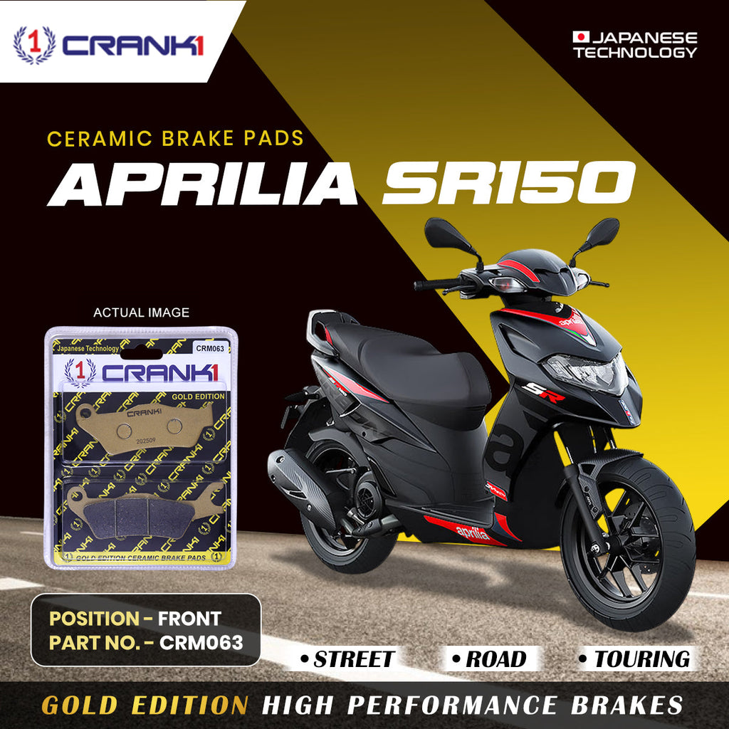 Ceramic Brake Pads For Aprilia SR150 - Front - CRM063 - 1 Set - CRANK1