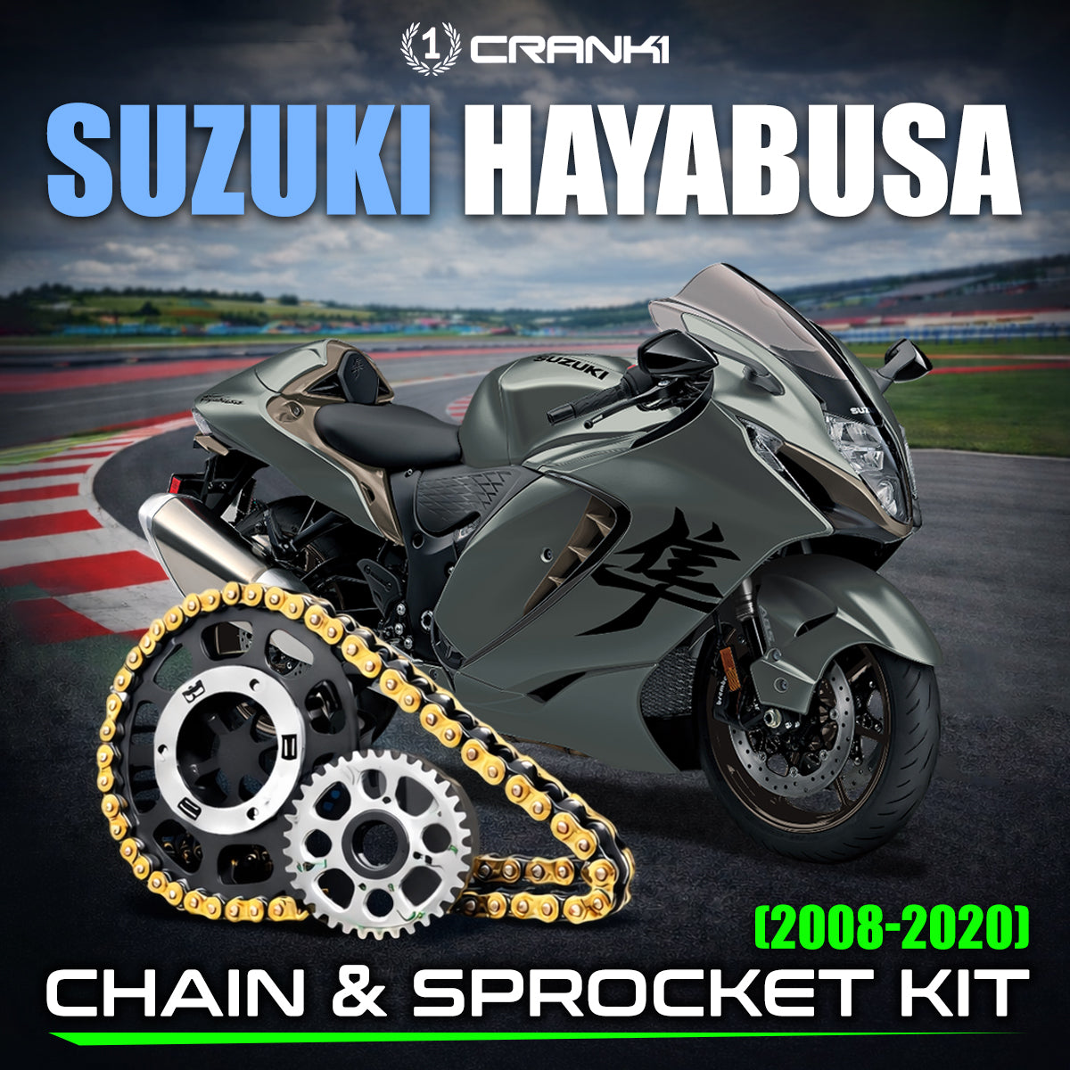 Chain And Sprocket Kit For Suzuki Hayabusa (2008-2020) - CRANK1
