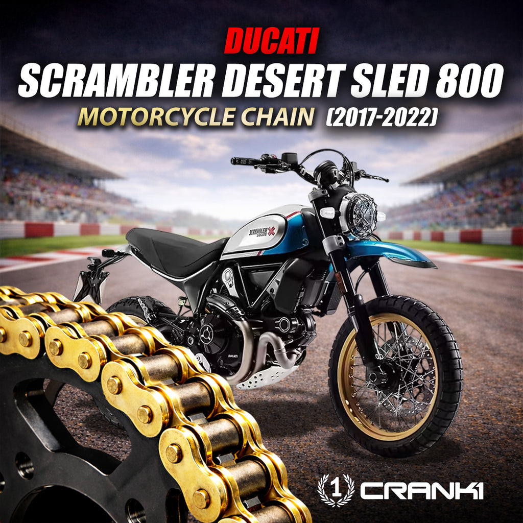 Chain For Ducati Scrambler Desert Sled 800 (2017-2022) - 520 Pitch x 106 Links Gold (ZVMX) - CRANK1