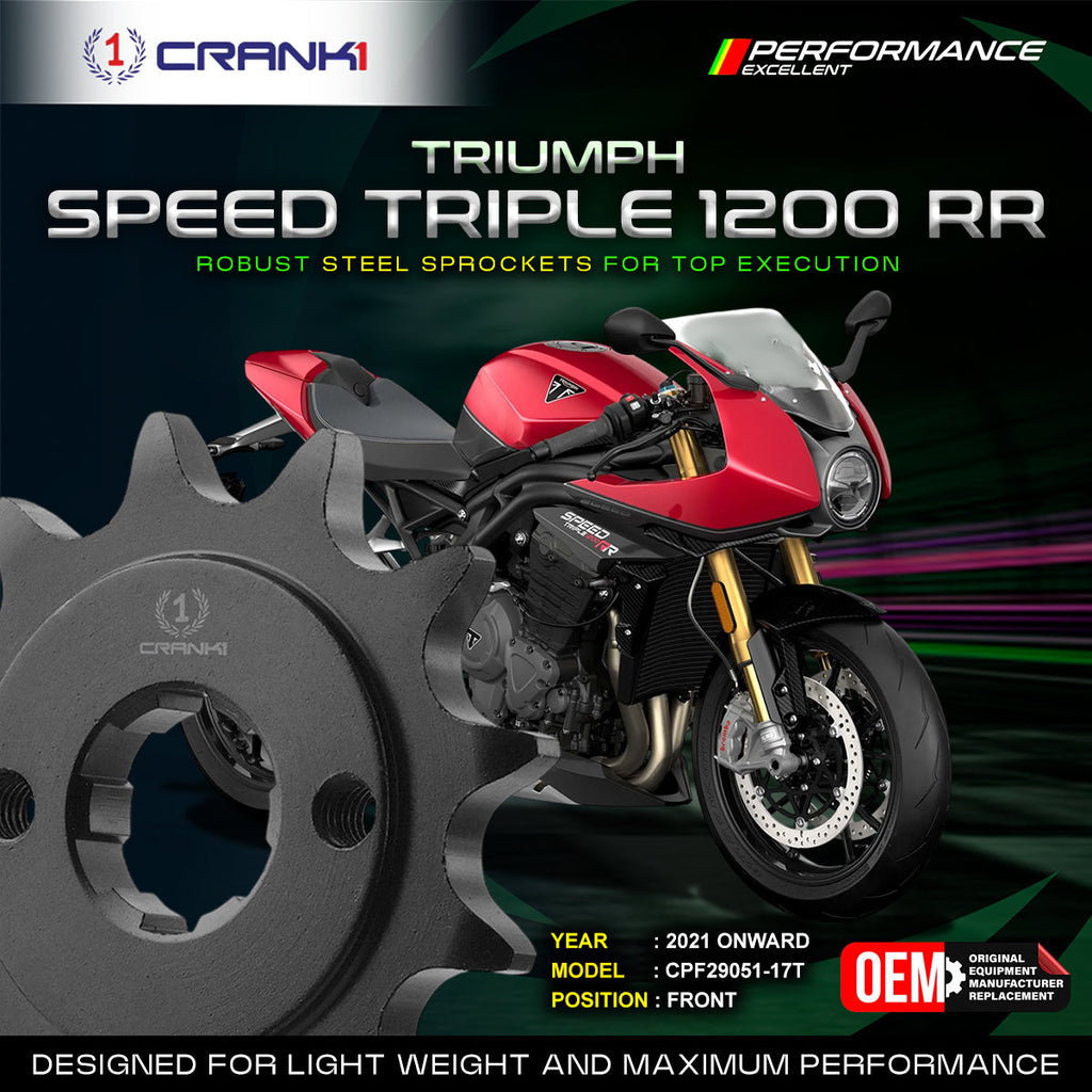 Sprocket For Triumph Speed Triple 1200 RR (2021 Onwards) - Front - CPF29051-17T - CRANK1