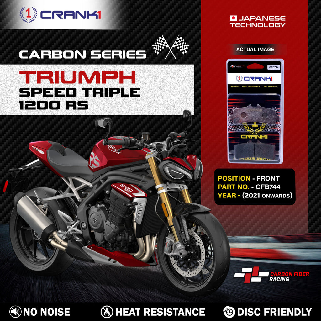 Carbon Brake Pads For Triumph Speed Triple 1200 RS (2021 Onwards) - Front - CFB744 - 2 Sets - CRANK1
