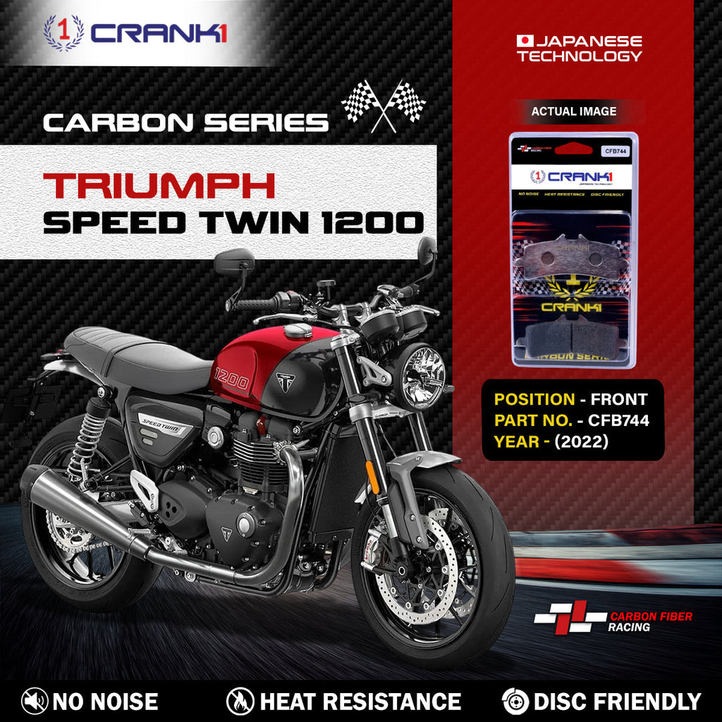 Carbon Brake Pads For Triumph Speed Twin 1200 (2022) - Front - CFB744 - 2 Sets - CRANK1