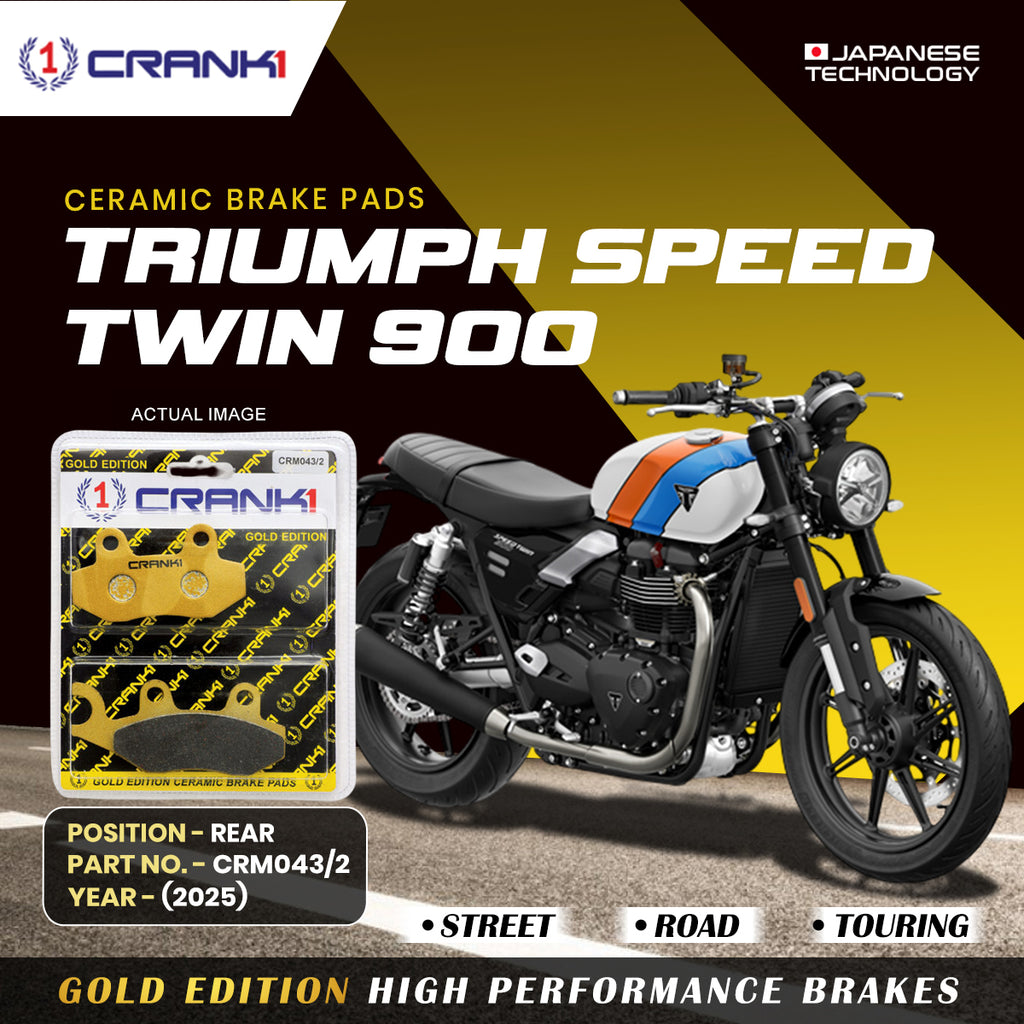 Ceramic Brake Pads For Triumph Speed Twin 900 (2025) - Rear - CRM043/2 - 1 Set - CRANK1