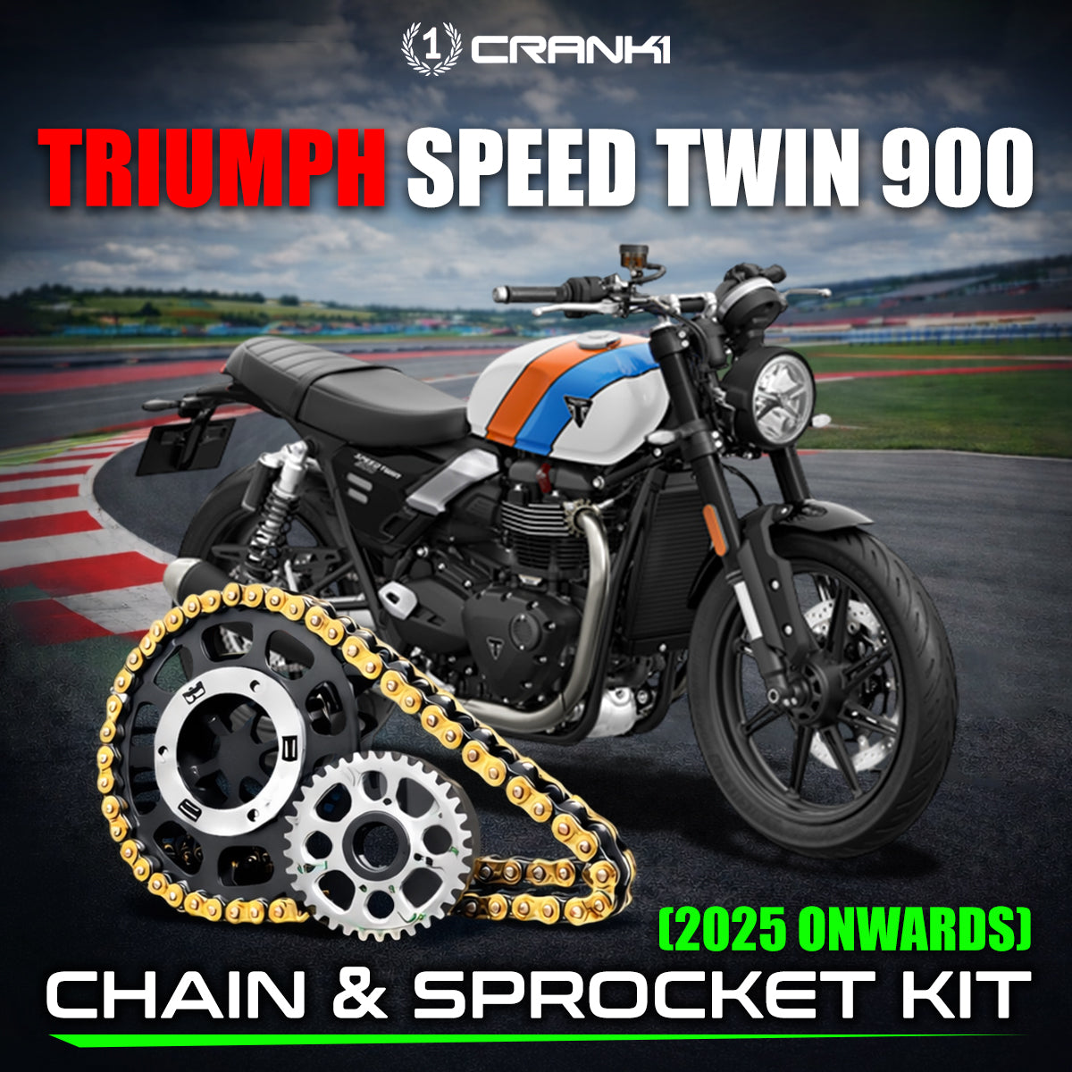 Chain And Sprocket Kit For Triumph Speed Twin 900 (2025 Onwards) - CRANK1