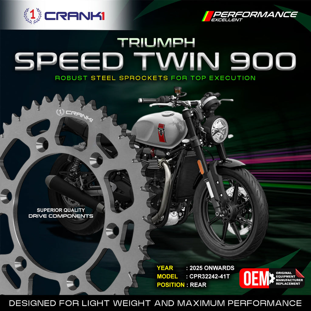 Sprocket For Triumph Speed Twin 900 (2025 Onwards) - Rear - CPR32242-41T - CRANK1