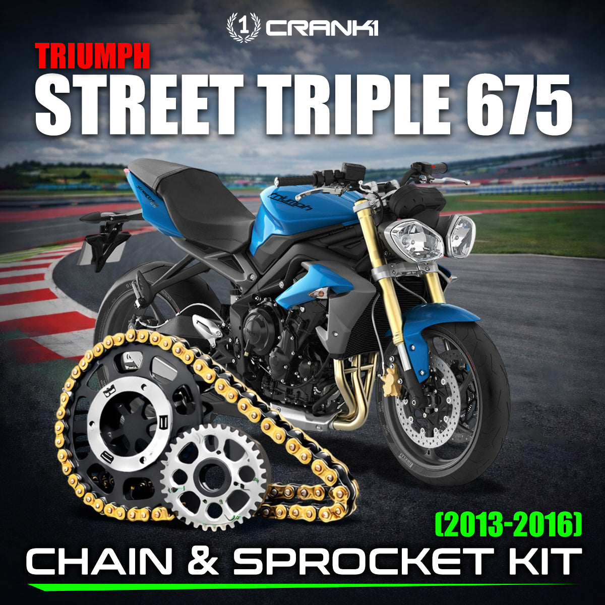 Chain And Sprocket Kit For Triumph Street Triple 675 (2013-2016) - CRANK1