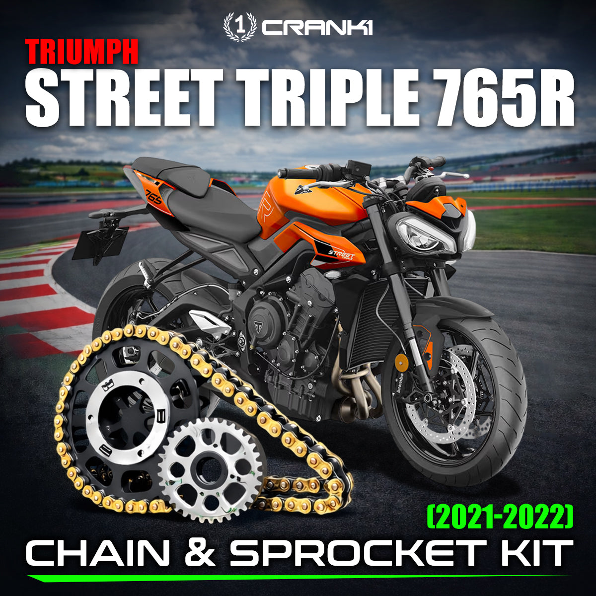 Chain And Sprocket Kit For Triumph Street Triple 765R (2021-2022) - CRANK1