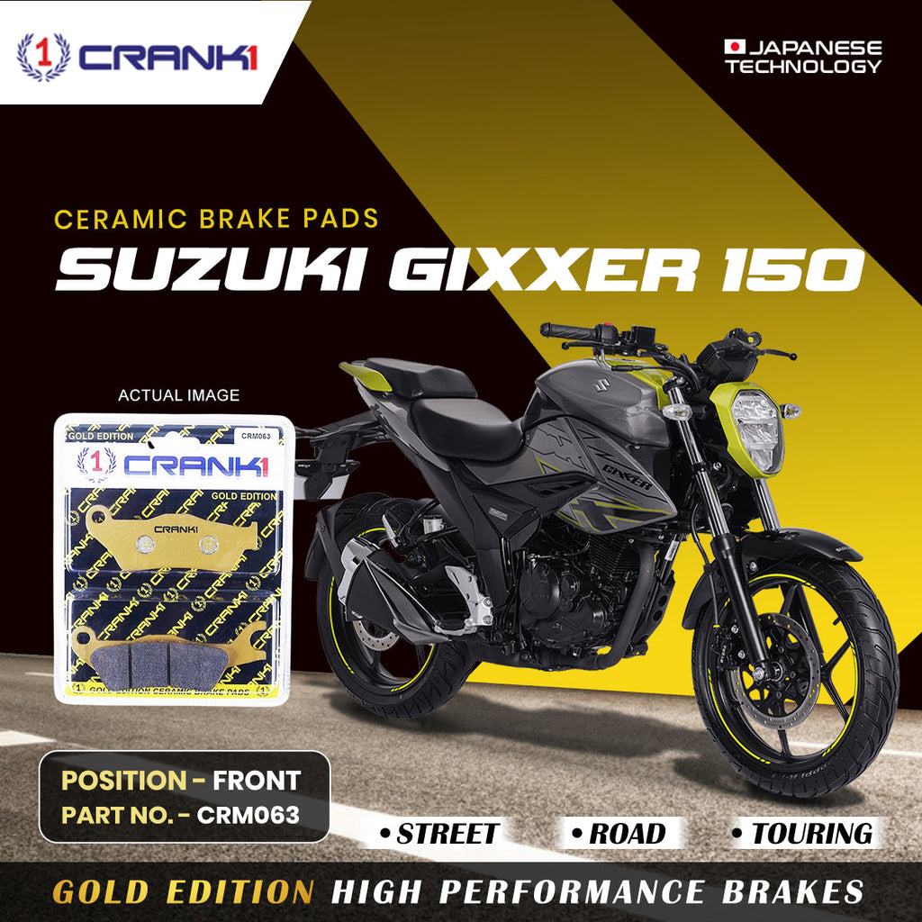 Ceramic Brake Pads For Suzuki Gixxer 150 - Front - CRM063 - 1 Set - CRANK1