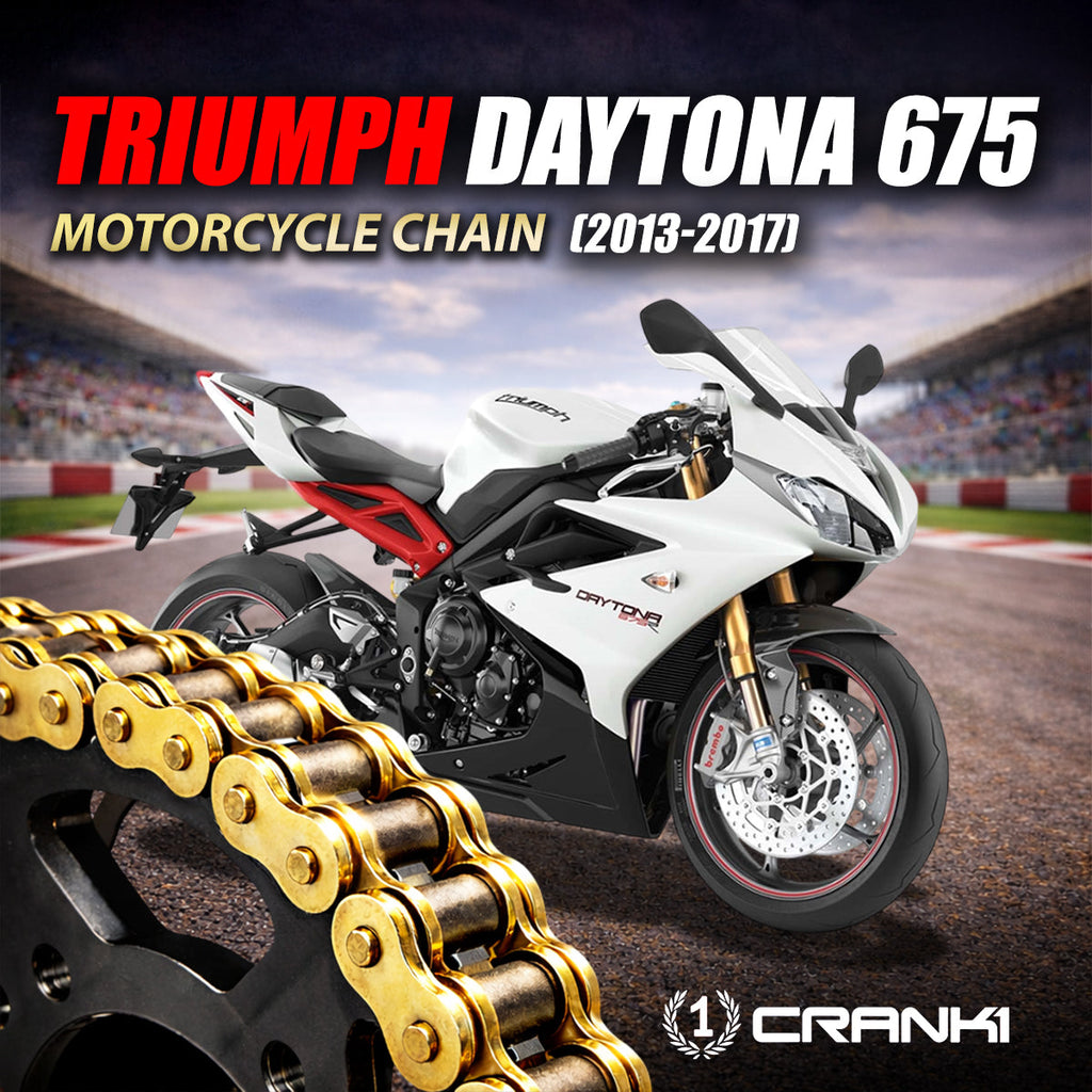 Chain For Triumph Daytona 675 (2013-2017) - 525 Pitch x 116 Links Gold (ZVMX) - CRANK1