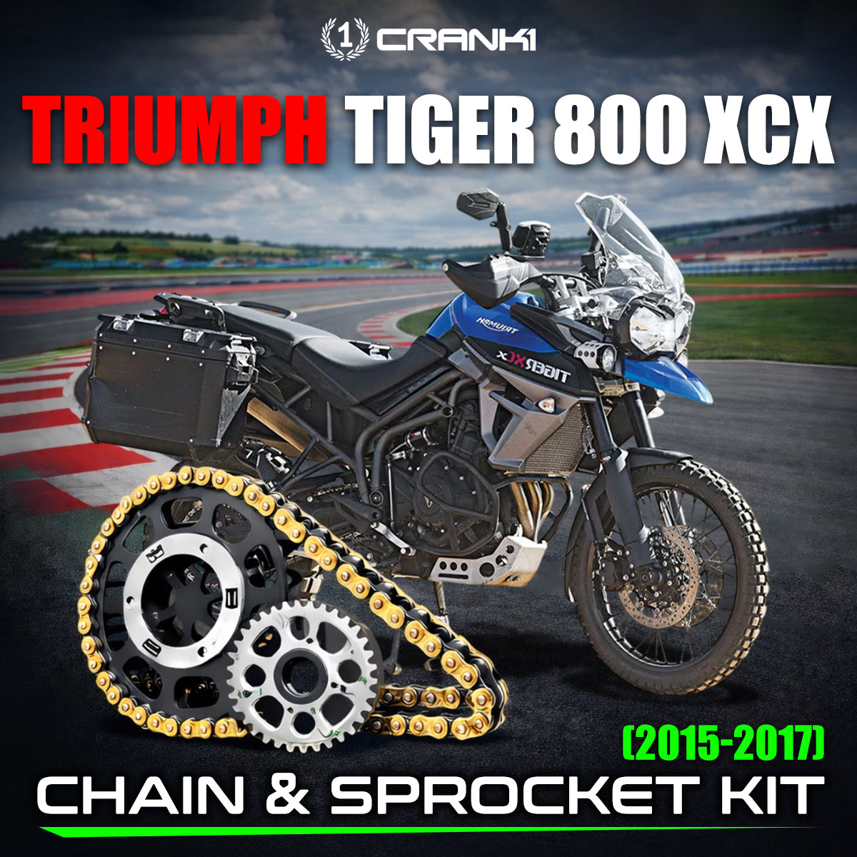 Chain And Sprocket Kit For Triumph Tiger 800 XCX (2015-2017) - CRANK1