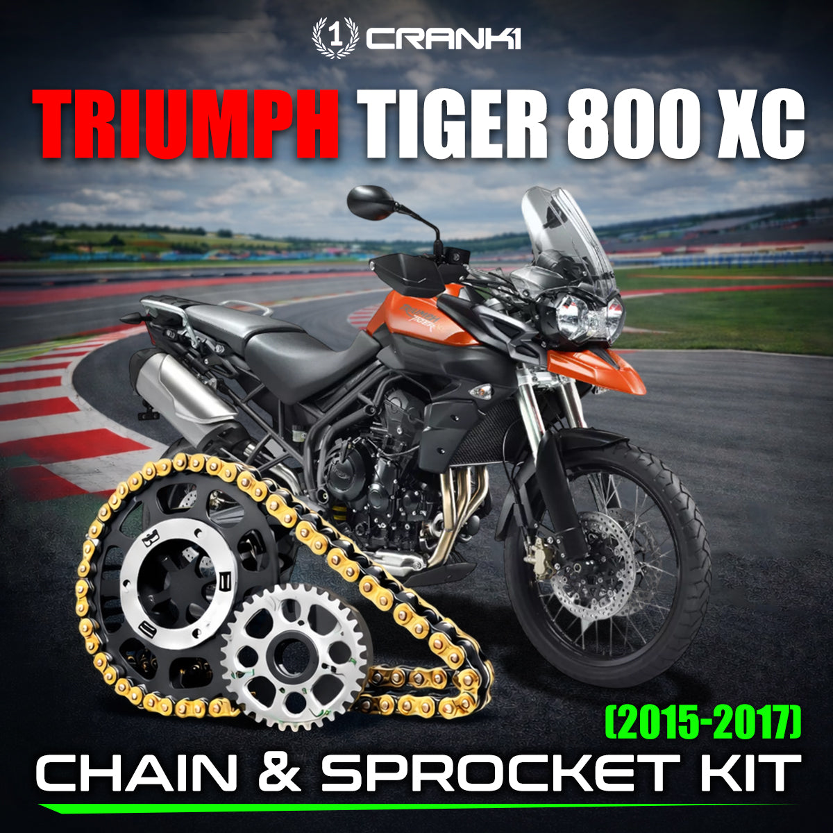 Chain And Sprocket Kit For Triumph Tiger 800 XC (2015-2017) - CRANK1