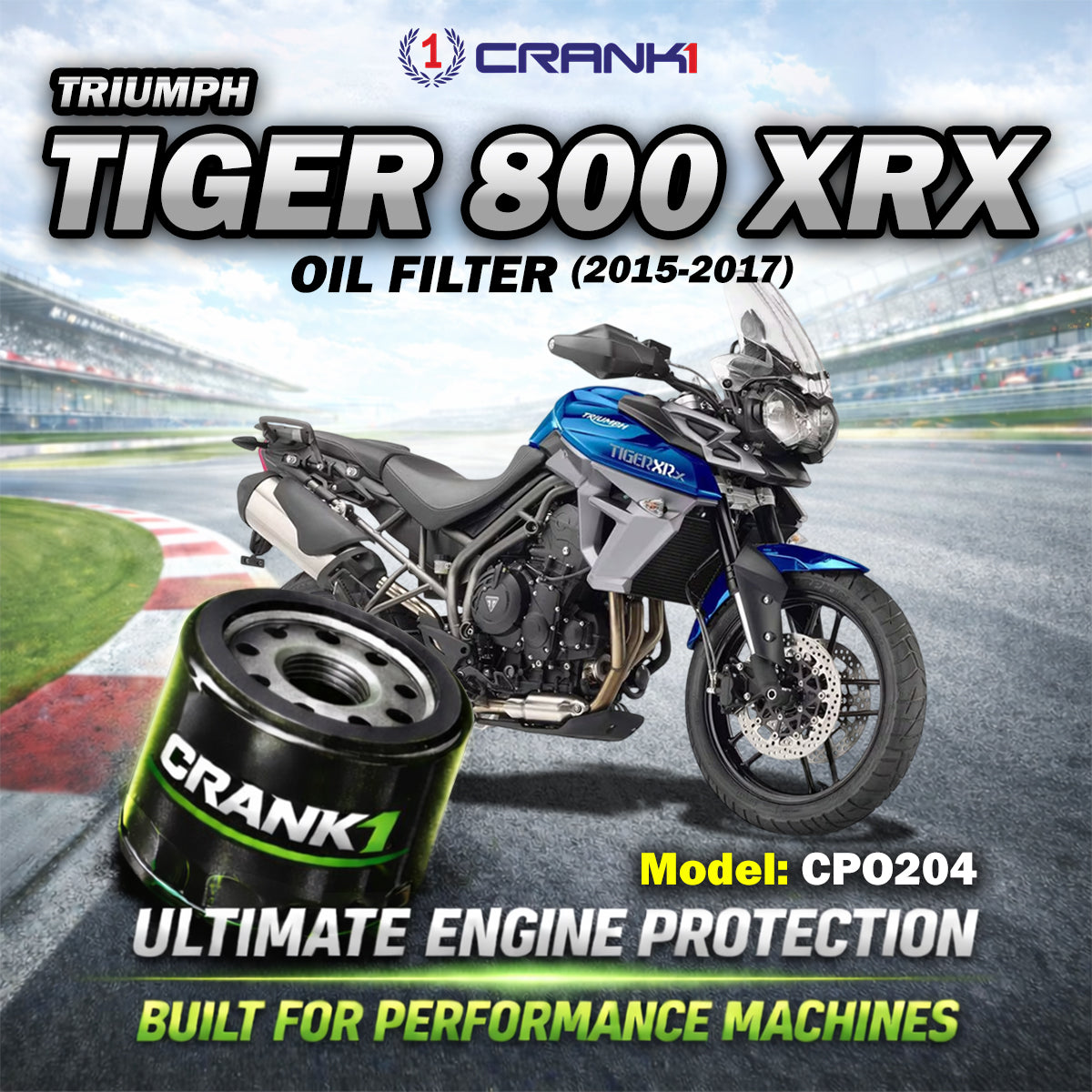 Oil Filter For Triumph Tiger 800 XRX (2015-2017) - CPO204 - CRANK1