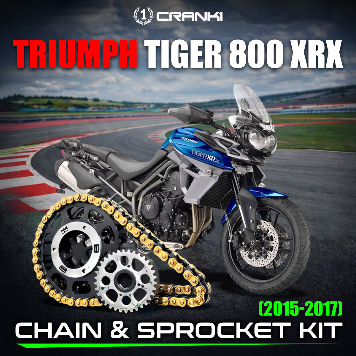 Chain And Sprocket Kit For Triumph Tiger 800 XRX (2015-2017) - CRANK1