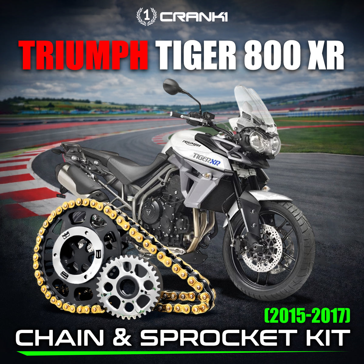 Chain And Sprocket Kit For Triumph Tiger 800 XR (2015-2017) - CRANK1